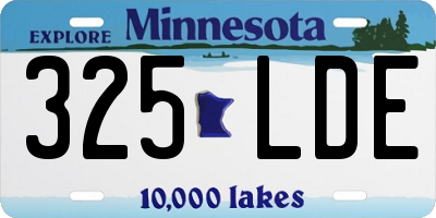 MN license plate 325LDE