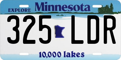 MN license plate 325LDR