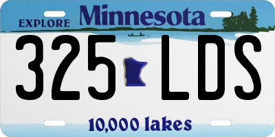 MN license plate 325LDS