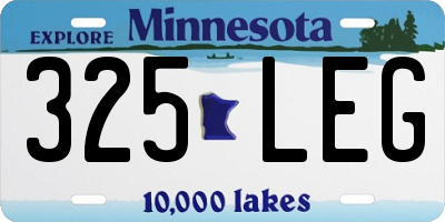 MN license plate 325LEG