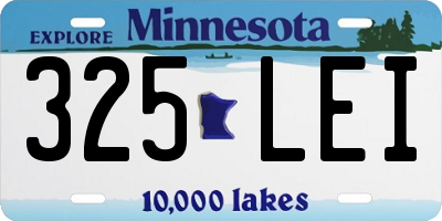MN license plate 325LEI