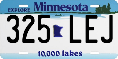 MN license plate 325LEJ