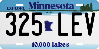 MN license plate 325LEV