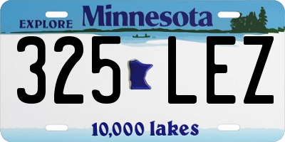 MN license plate 325LEZ