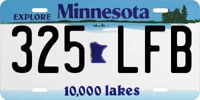 MN license plate 325LFB
