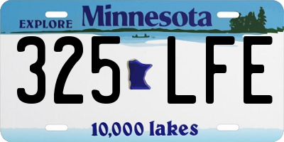 MN license plate 325LFE