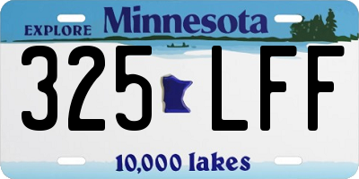MN license plate 325LFF