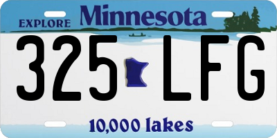 MN license plate 325LFG