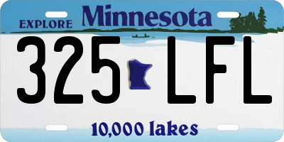 MN license plate 325LFL
