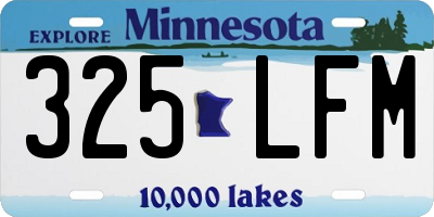 MN license plate 325LFM