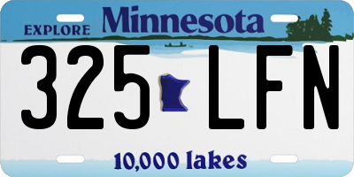 MN license plate 325LFN