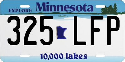 MN license plate 325LFP