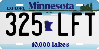 MN license plate 325LFT