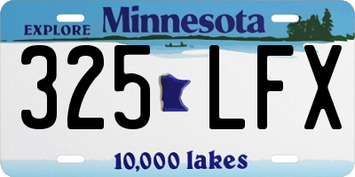 MN license plate 325LFX