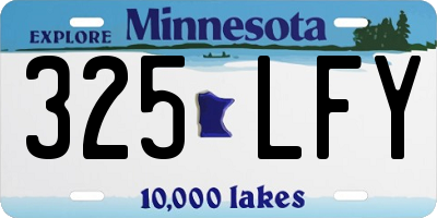 MN license plate 325LFY