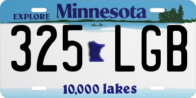 MN license plate 325LGB