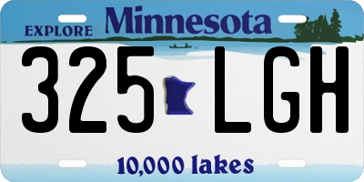MN license plate 325LGH