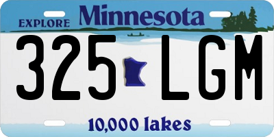 MN license plate 325LGM