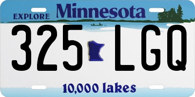 MN license plate 325LGQ