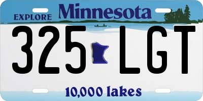 MN license plate 325LGT