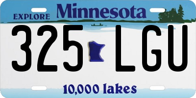 MN license plate 325LGU