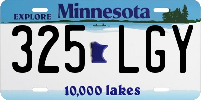 MN license plate 325LGY
