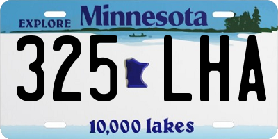 MN license plate 325LHA