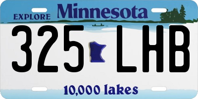 MN license plate 325LHB