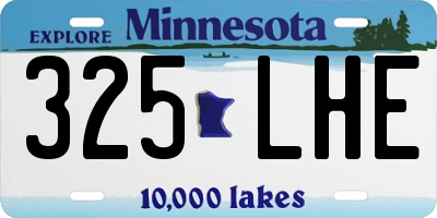 MN license plate 325LHE