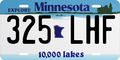 MN license plate 325LHF