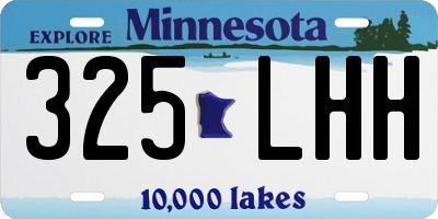 MN license plate 325LHH