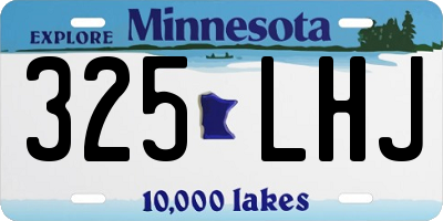 MN license plate 325LHJ