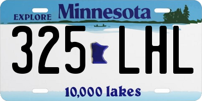 MN license plate 325LHL