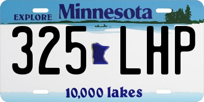 MN license plate 325LHP