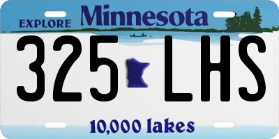MN license plate 325LHS