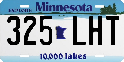MN license plate 325LHT