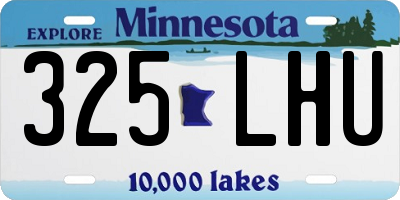 MN license plate 325LHU