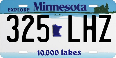 MN license plate 325LHZ