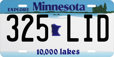 MN license plate 325LID