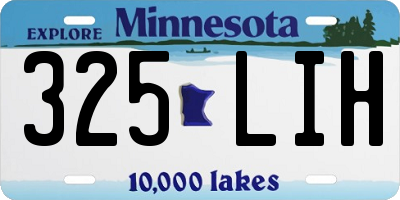 MN license plate 325LIH