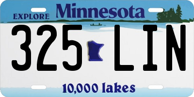 MN license plate 325LIN