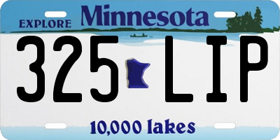 MN license plate 325LIP