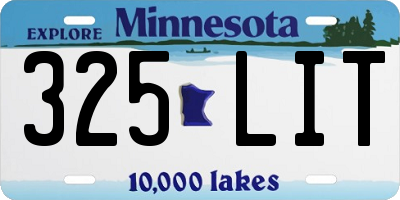 MN license plate 325LIT