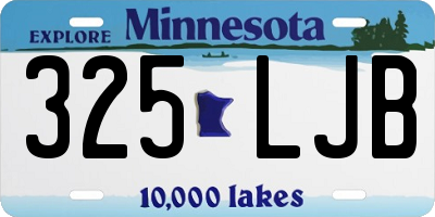 MN license plate 325LJB