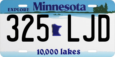 MN license plate 325LJD