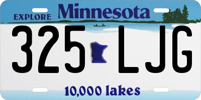 MN license plate 325LJG