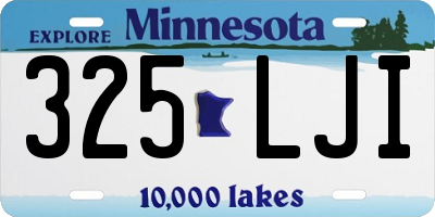 MN license plate 325LJI
