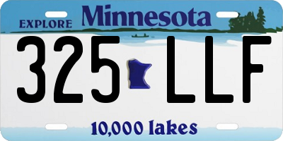 MN license plate 325LLF