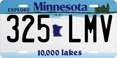 MN license plate 325LMV