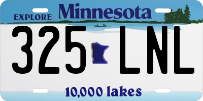 MN license plate 325LNL